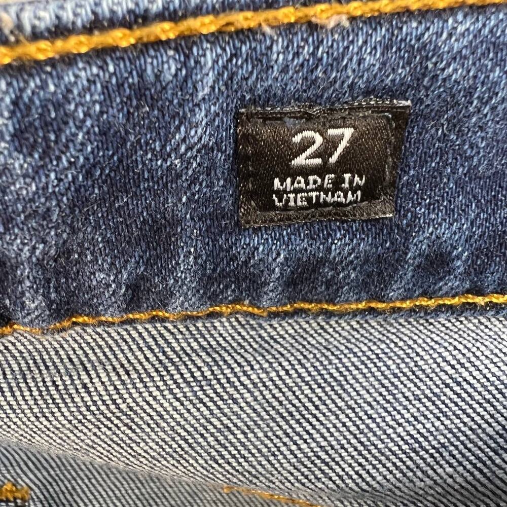 Miss Me Women's Ankle Skinny Size 27 (4) Medium Denim Wash Embroidered Ankles - Picture 10 of 12
